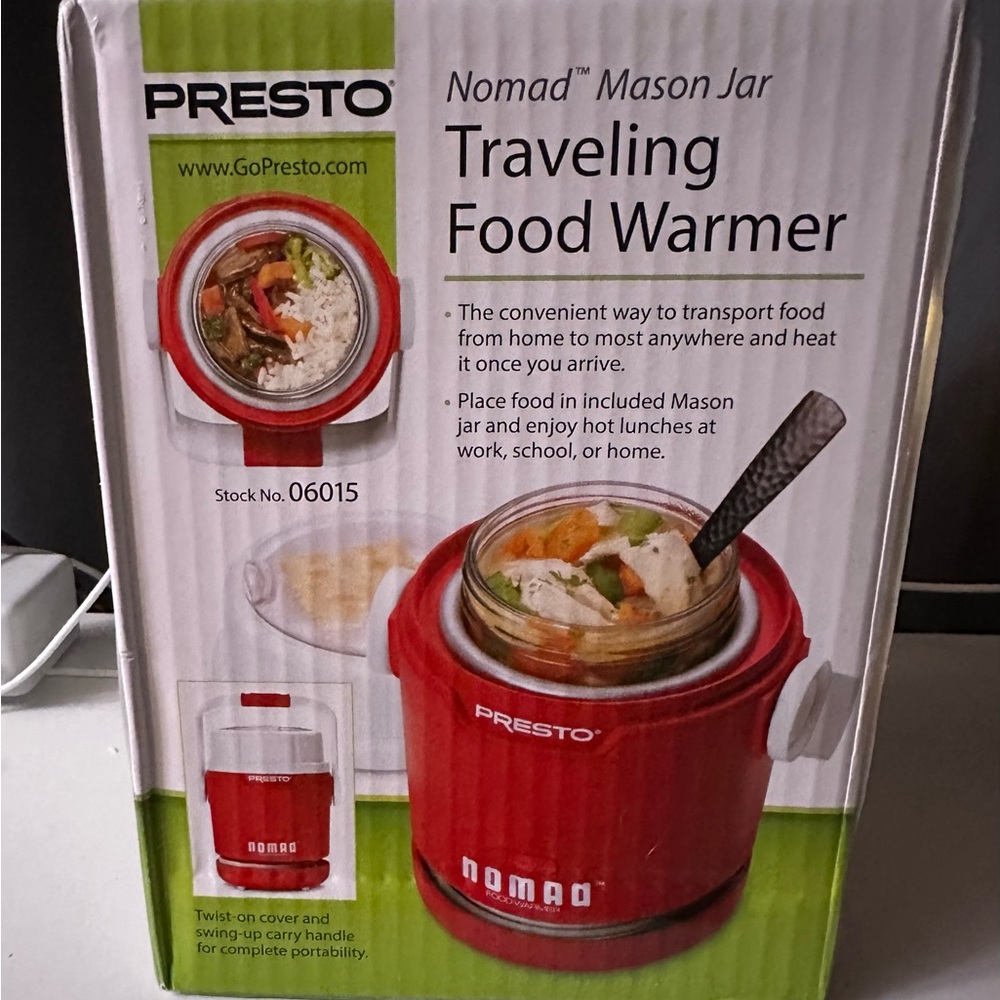 Red Nomad Mason Jar Traveling Food Warmer